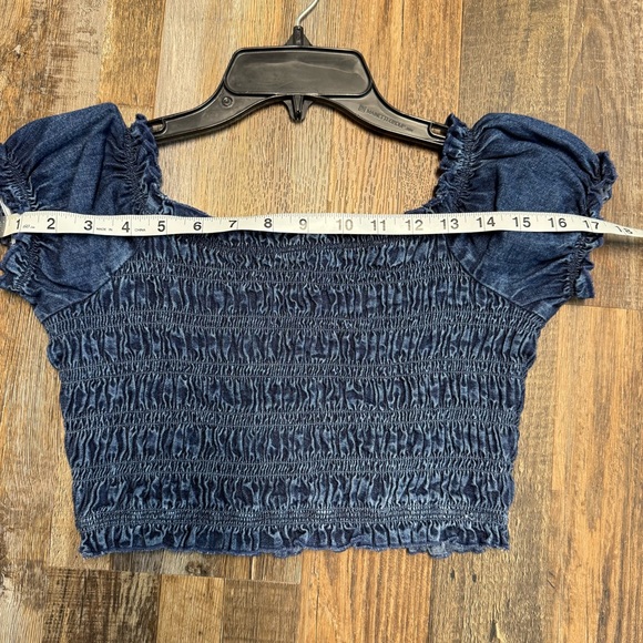 American Eagle Outfitters Denim Crop Top - Picture 6 of 8